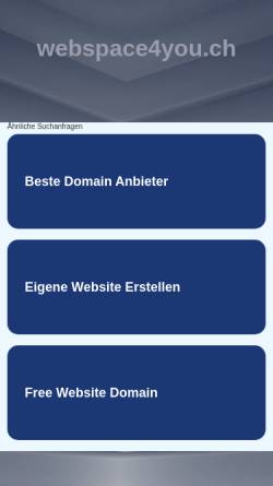 Vorschau der mobilen Webseite www.webspace4you.ch, Webspace4you GmbH