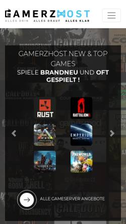 Vorschau der mobilen Webseite www.gamerzhost.de, Gamerzhost