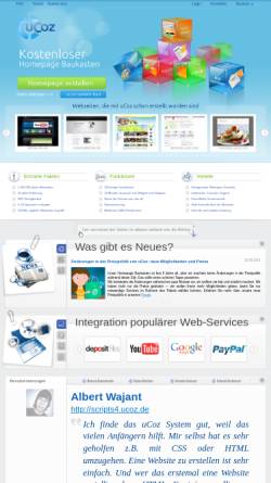 Vorschau der mobilen Webseite www.ucoz.de, UCoz