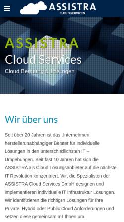Vorschau der mobilen Webseite www.assistra-cloud.de, ASSISTRA AG
