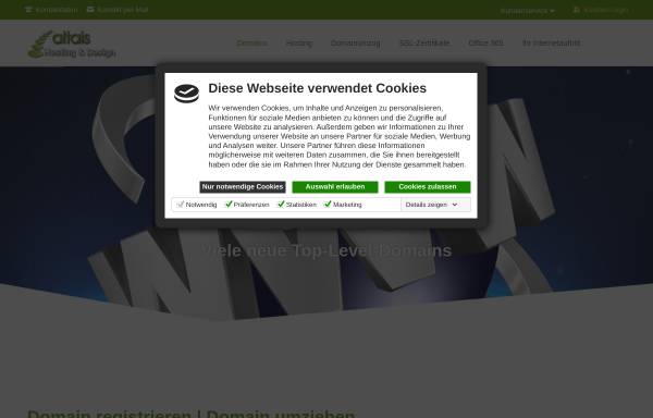 Vorschau von www.altais.de, Altais Webdesign & Internet Service, M. Schulte-Holtey & P. Knippers GbR