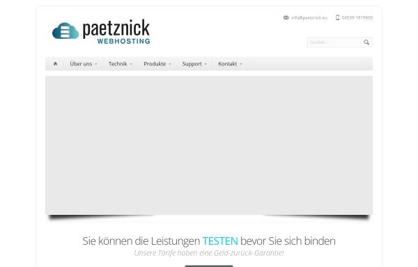 Vorschau von www.paetznick.eu, Paetznick Webhosting