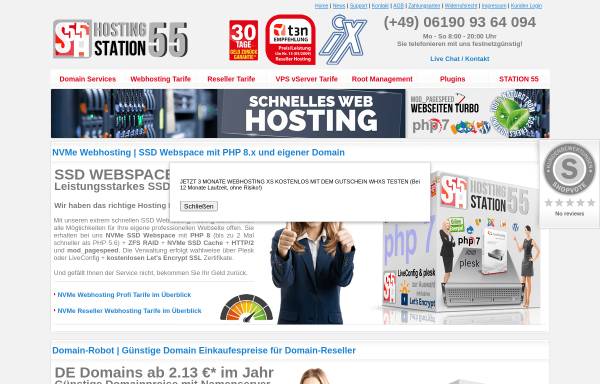 Vorschau von station55.de, ISPHTTP Webhosting Provider