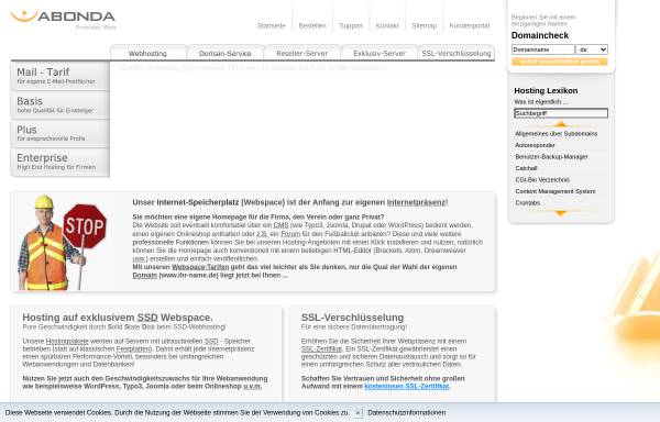 Vorschau von abonda.de, Udo Breitbart (Abonda - ProviderWeb)