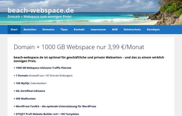 Vorschau von www.beach-webspace.de, toptip.net