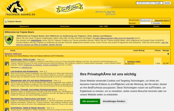 Vorschau von www.trojaner-board.de, Trojaner-Forum.de