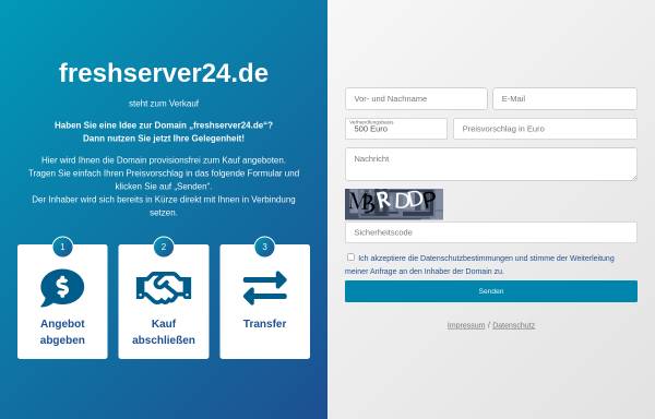 Vorschau von freshserver24.de, FreshServer24