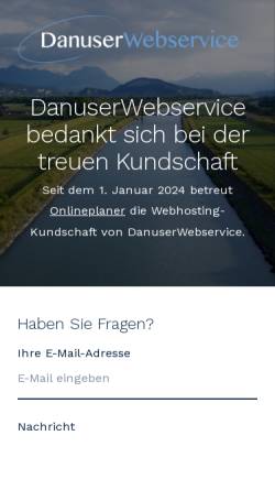 Vorschau der mobilen Webseite danuserwebservice.ch, DanuserWebservice