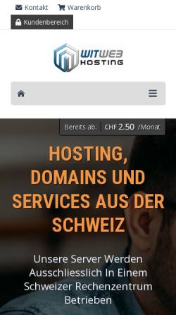 Vorschau der mobilen Webseite witweb.ch, Witweb Hosting
