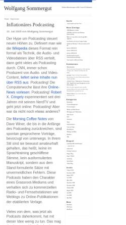 Vorschau der mobilen Webseite sommergut.de, Inflationäres Podcasting