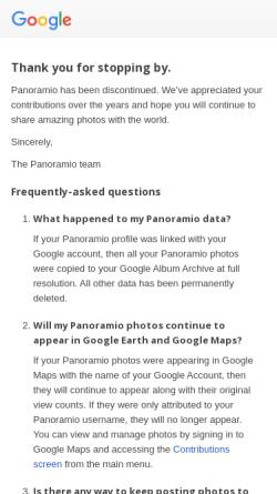Vorschau der mobilen Webseite www.panoramio.com, Panoramio