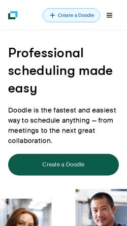 Vorschau der mobilen Webseite doodle.com, Doodle