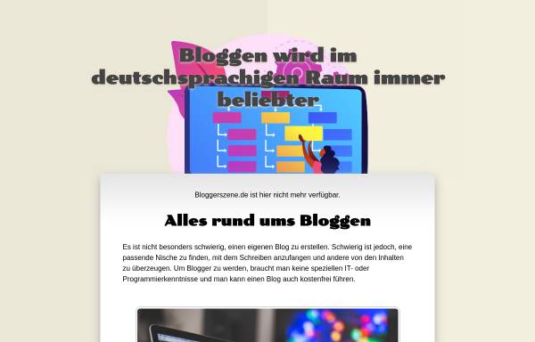 Vorschau von www.bloggerszene.de, Blog und Blogger Magazin