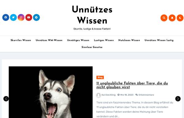 Vorschau von www.xn--unntzes-wissen-isb.de, Unnützes Wissen