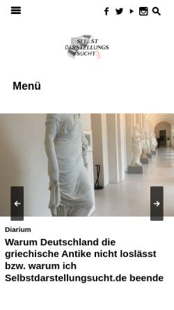 Vorschau der mobilen Webseite www.selbstdarstellungssucht.de, Selbstdarstellungssucht