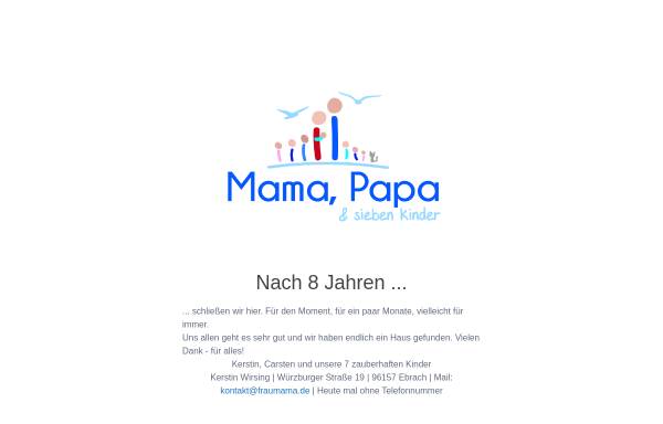 Vorschau von www.fraumama.de, Mama, Papa und fünf Kinder