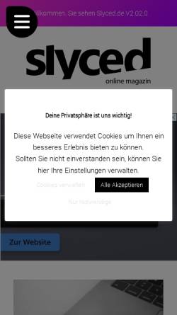 Vorschau der mobilen Webseite www.slyced.de, Slyced.de