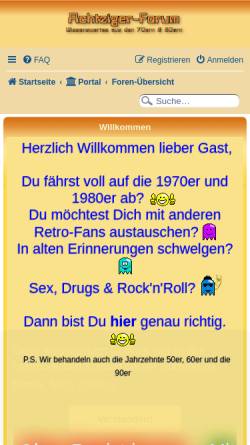 Vorschau der mobilen Webseite www.achtziger-forum.de, Achtziger-Forum