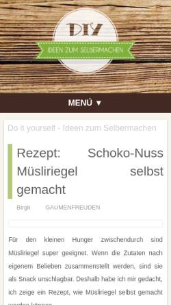 Vorschau der mobilen Webseite www.doityourselfideen.com, Do it yourself - Ideen zum Selbermachen