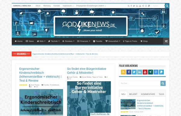Vorschau von www.godlikenews.de, GodLikeNews.de