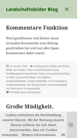 Vorschau der mobilen Webseite www.karlmayr.de, Landschaftsbilder