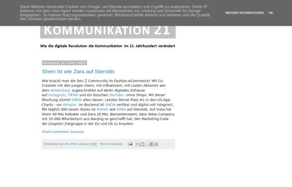 Vorschau von kommunikation-21.blogspot.de, Labus, Jens Peter - Kommunikation 21