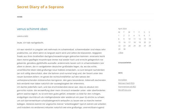 Vorschau von www.secretdiaryofasoprano.de, Secret Diary of a Soprano