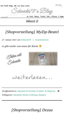 Vorschau der mobilen Webseite schnecki78.de, Schnecki´s Blog