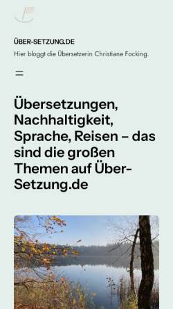 Vorschau der mobilen Webseite ueber-setzung.de, Über-Setzung - Blog einer Vollherz-Übersetzerin