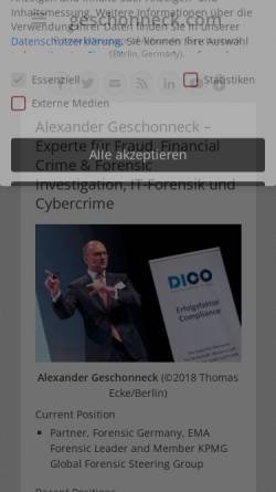 Vorschau der mobilen Webseite geschonneck.com, Alexander Geschonneck