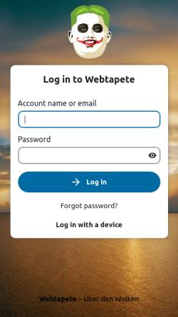 Vorschau der mobilen Webseite webtapete.de, Webtapete