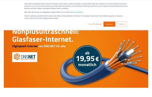 Vorschau von www.dns-net.de, DNS:NET Internet Service GmbH