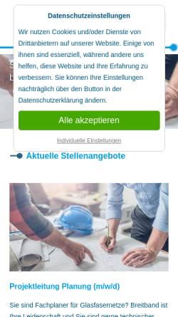 Vorschau der mobilen Webseite www.gschwindnet.de, Breitband Internetanschluss für den Landkreis Sigmaringen