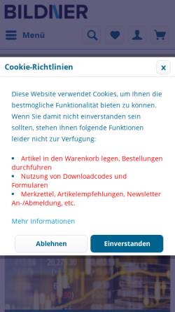Vorschau der mobilen Webseite bildnerverlag.de, Bildner Verlag GmbH