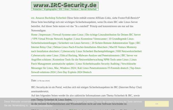 Vorschau von www.irc-security.de, IRC-Security.de - IRC-Sicherheit