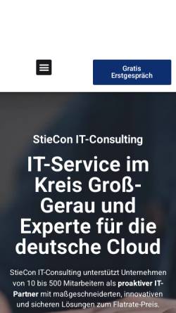 Vorschau der mobilen Webseite stiecon.de, StieCon IT-Consulting GmbH