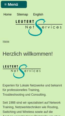Vorschau der mobilen Webseite www.netsniffing.ch, Leutert NetServices