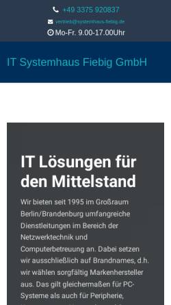 Vorschau der mobilen Webseite fiebig.net, IT Systemhaus Fiebig GmbH