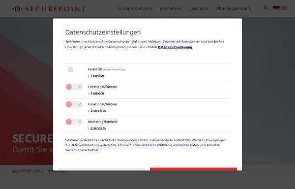 Vorschau von www.securepoint.de, Securepoint