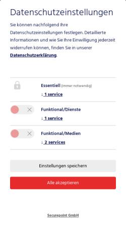 Vorschau der mobilen Webseite www.securepoint.de, Securepoint