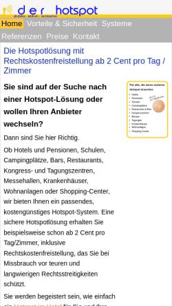Vorschau der mobilen Webseite www.der-hotspot.de, TCB Hard + Software GmbH