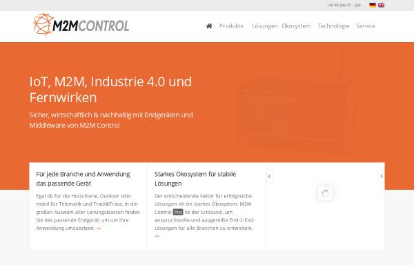 Vorschau von www.m2mcontrol.de, Infranet Technologies GmbH