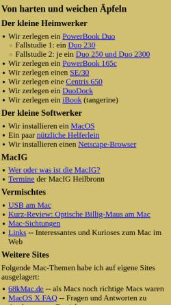 Vorschau der mobilen Webseite www.haun-online.de, Von harten und weichen Äpfeln