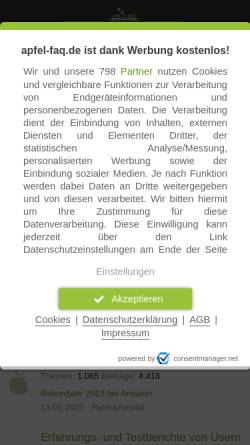 Vorschau der mobilen Webseite www.apfel-faq.de, Apfel-FAQ