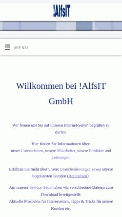 Vorschau der mobilen Webseite www.alfsit.de, AlfsIT GmbH