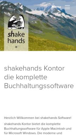 Vorschau der mobilen Webseite www.shakehands.com, ShakeHands