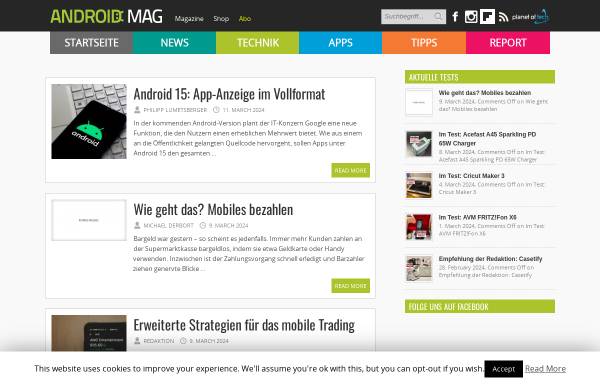 Vorschau von androidmag.de, Androidmag Smartphone Magazin