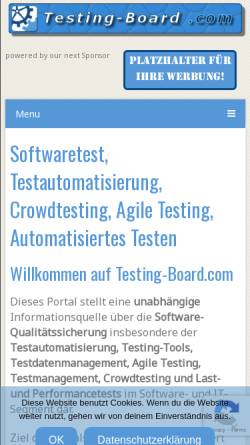 Vorschau der mobilen Webseite www.testing-board.com, International Testing Board