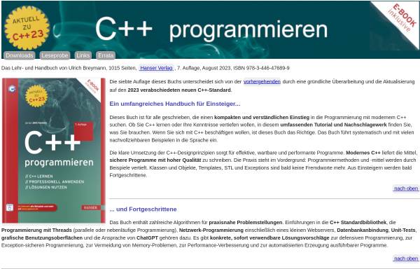 Vorschau von www.cppbuch.de, Der C++ Programmierer