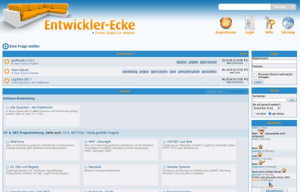 Vorschau von www.entwickler-ecke.de, Entwickler-Ecke